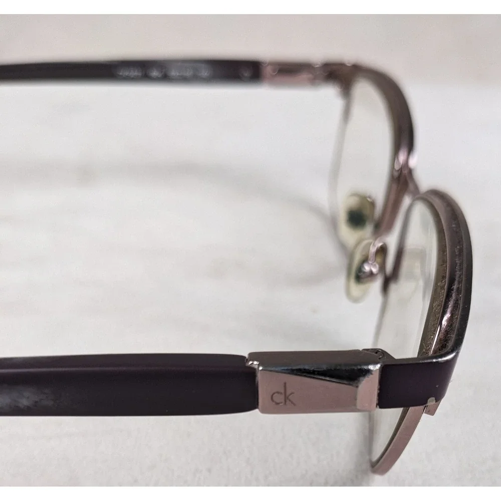 Calvin Klein Eyeglasses‎ Frames Rectangular Metal Purple